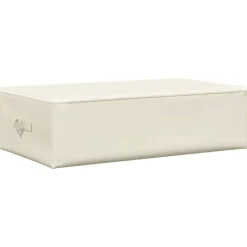 vidaXL Opbergbox 70x40x18 cm stof crèmekleurig
