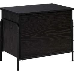 vidaXL Opbergbox Zwart eiken 80 x 40 x 49,5 cm Bewerkt hout
