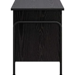 vidaXL Opbergbox Zwart eiken 80 x 40 x 49,5 cm Bewerkt hout