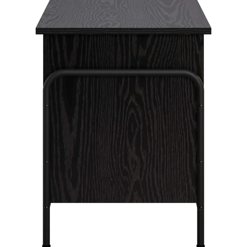 vidaXL Opbergbox Zwart eiken 80 x 40 x 49,5 cm Bewerkt hout