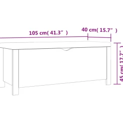 vidaXL Opbergdoos met kussen grijs 105x40x45 cm