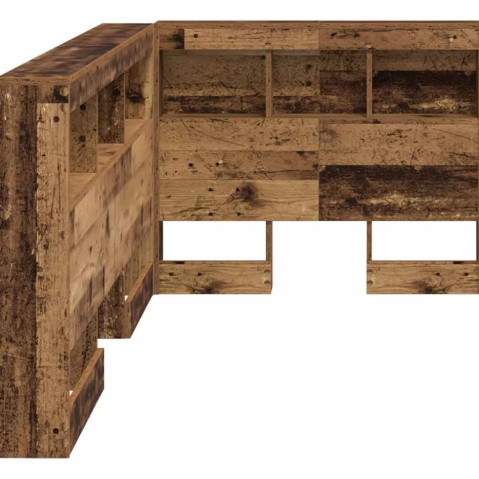 vidaXL Opberghoofdbord Oud Hout Bewerkt hout