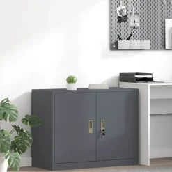 vidaXL Opbergkast Antraciet 90 x 40 x 70 cm Staal
