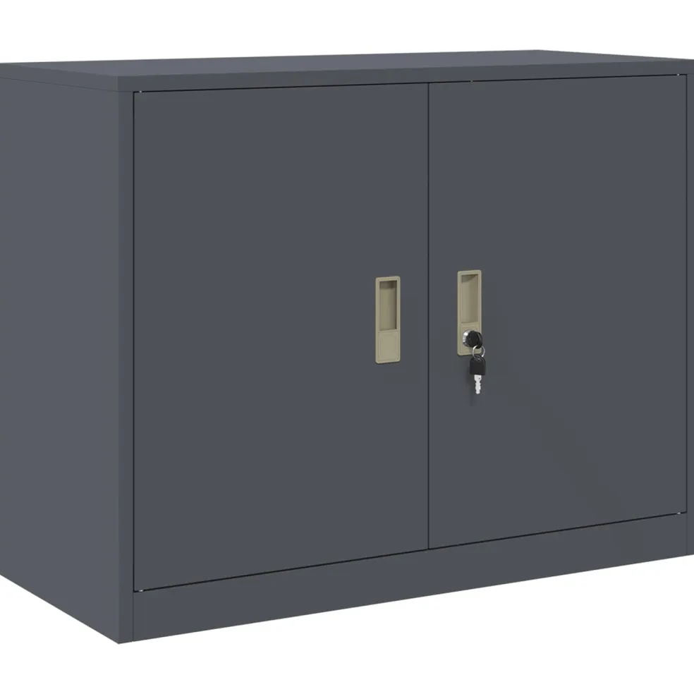 vidaXL Opbergkast Antraciet 90 x 40 x 70 cm Staal