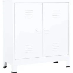 vidaXL Opbergkast industrieel 90x40x100 cm staal wit