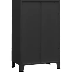 vidaXL Opbergkast industrieel 70x40x115 cm metaal zwart