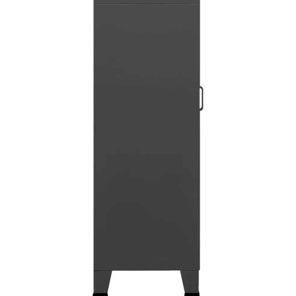 vidaXL Opbergkast industrieel 70x40x115 cm metaal antracietkleurig