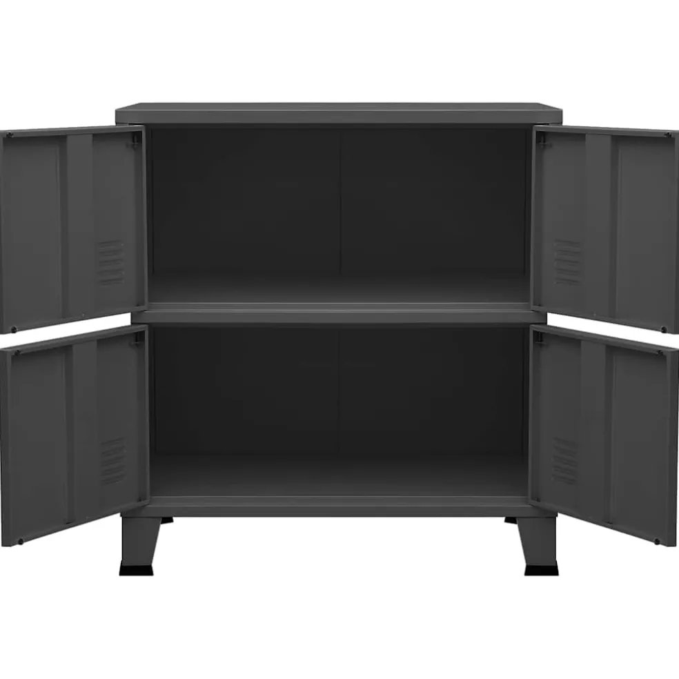 vidaXL Opbergkast industrieel 75x40x80 cm staal antracietkleurig