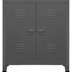 vidaXL Opbergkast industrieel 90x40x100 cm staal antracietkleurig