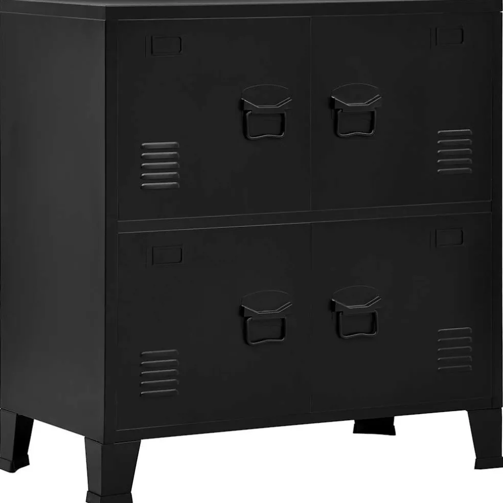 vidaXL Opbergkast industrieel 75x40x80 cm staal zwart