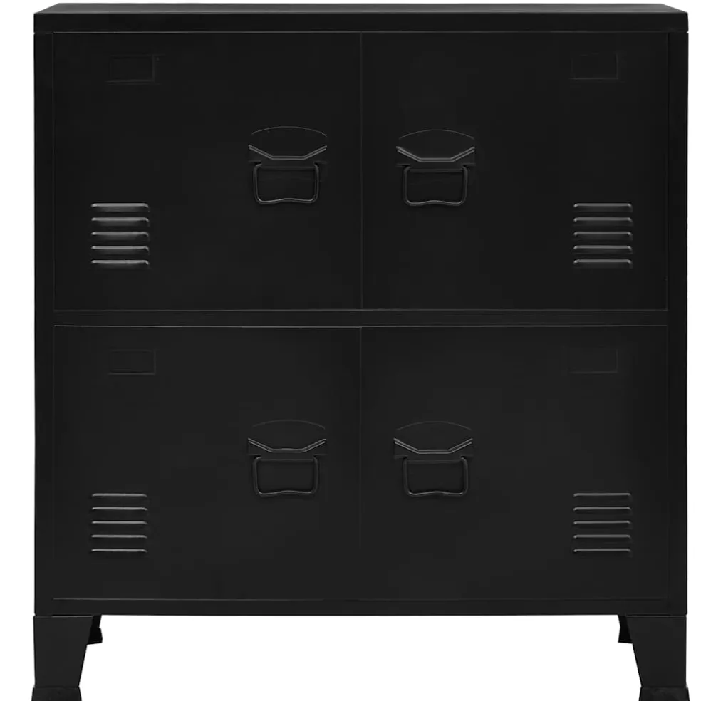 vidaXL Opbergkast industrieel 75x40x80 cm staal zwart