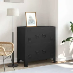 vidaXL Opbergkast industrieel 75x40x80 cm staal zwart