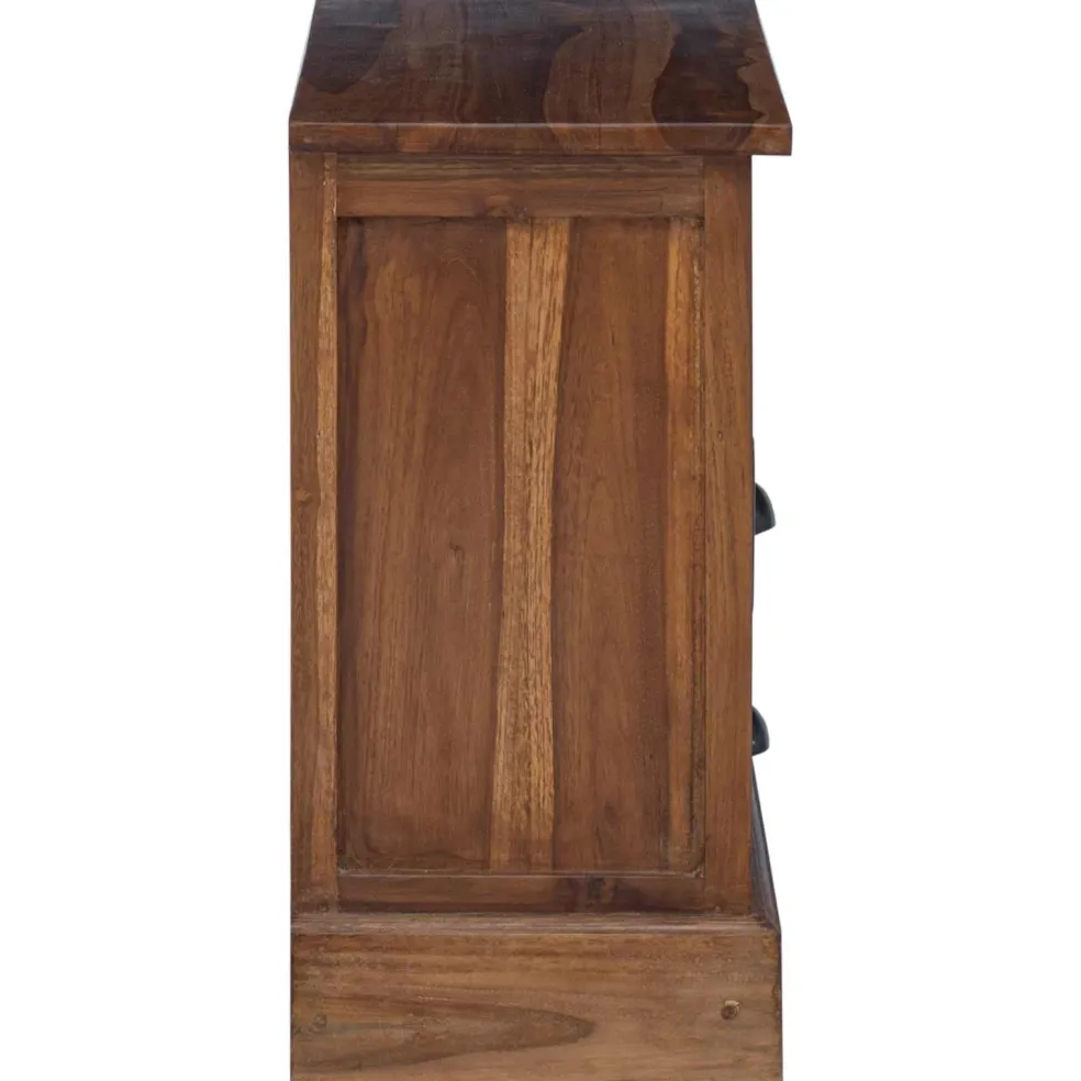 vidaXL Opbergkast met lade Naturel 60 x 30 x 60 cm Massief Teakhout