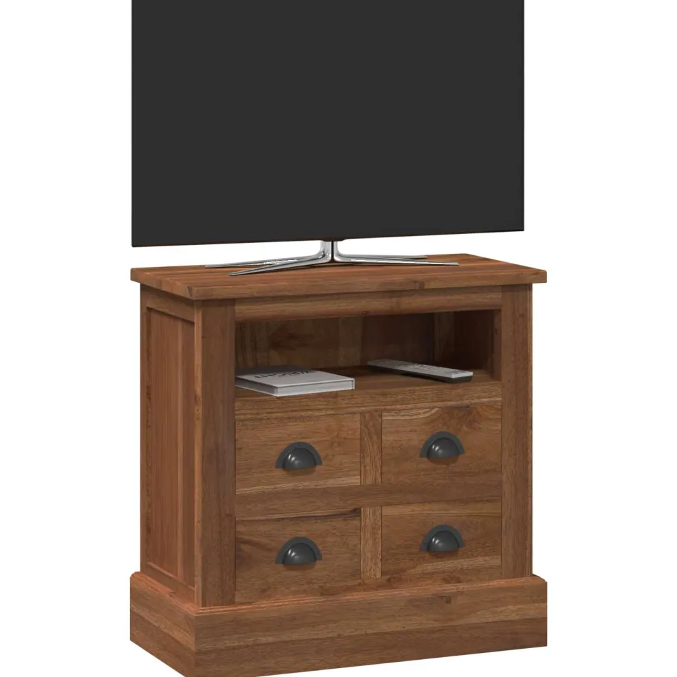vidaXL Opbergkast met lade Naturel 60 x 30 x 60 cm Massief Teakhout