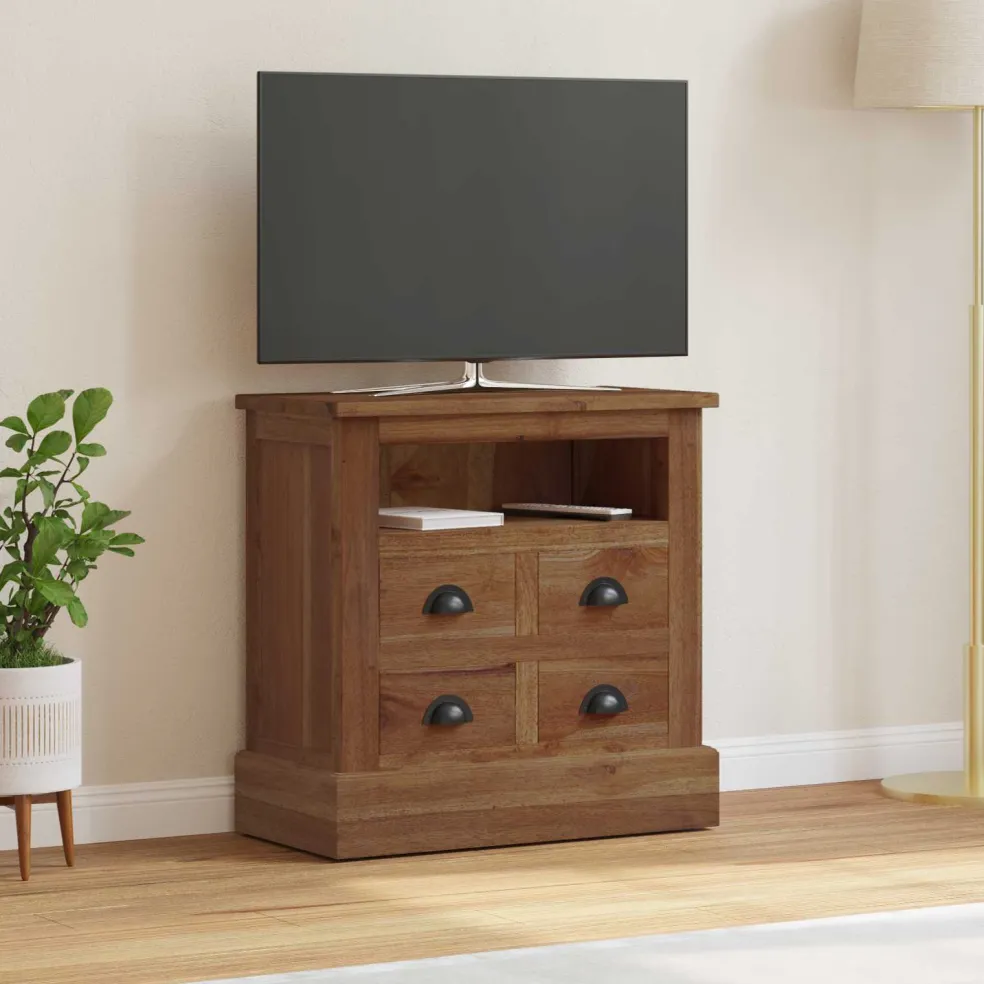 vidaXL Opbergkast met lade Naturel 60 x 30 x 60 cm Massief Teakhout