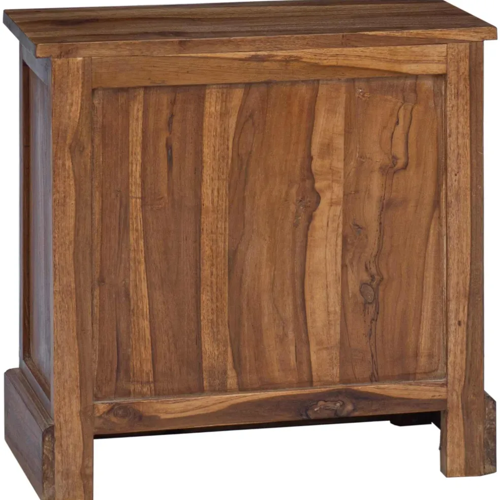 vidaXL Opbergkast met lade Naturel 60 x 30 x 60 cm Massief Teakhout