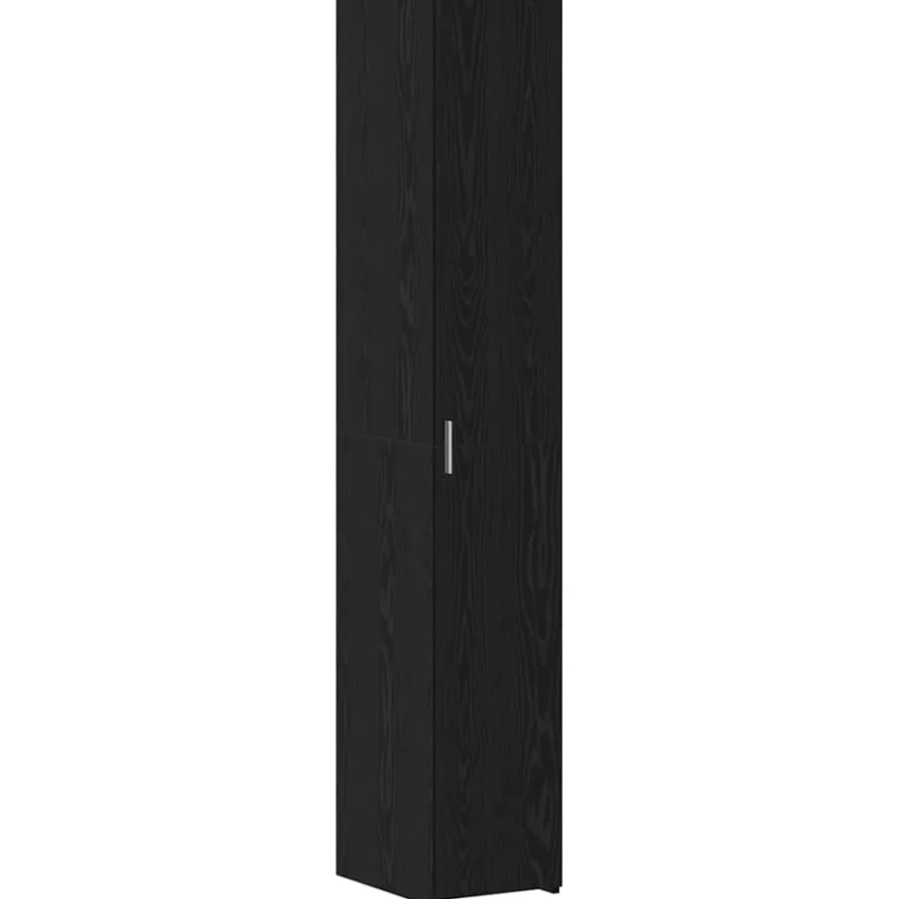 vidaXL Opbergkast met Planken Zwart eiken 30 x 42,5 x 225 cm