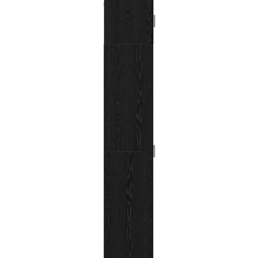 vidaXL Opbergkast met Planken Zwart eiken 30 x 42,5 x 225 cm