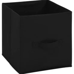 vidaXL Opbergkast met 4 stoffen manden 63x30x71 cm staal zwart