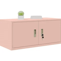 vidaXL Opbergkast Roze 90 x 40 x 40 cm Staal