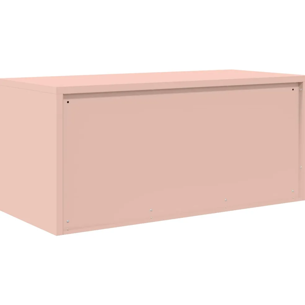 vidaXL Opbergkast Roze 90 x 40 x 40 cm Staal