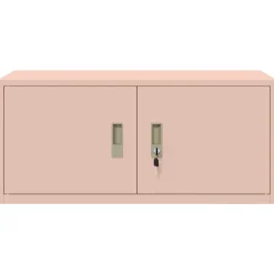 vidaXL Opbergkast Roze 90 x 40 x 40 cm Staal