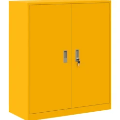 vidaXL Opbergkast 2 st Mosterdgeel 90 x 40 x 175 cm Staal