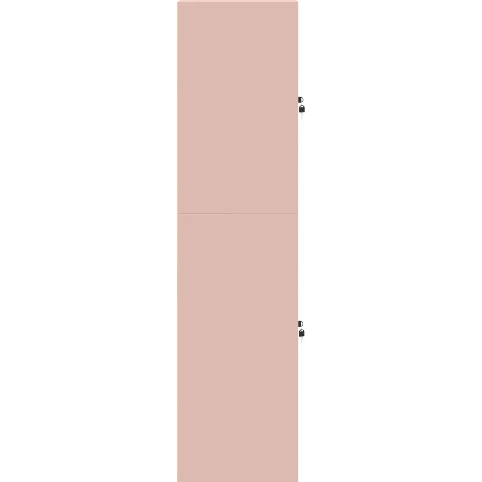 vidaXL Opbergkast 2 st Roze 90 x 40 x 160 cm Staal Vergrendelbaar