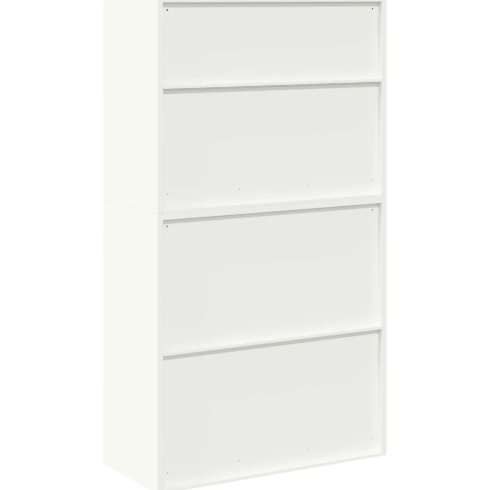 vidaXL Opbergkast 2 st Wit 90 x 40 x 160 cm Staal Vergrendelbaar