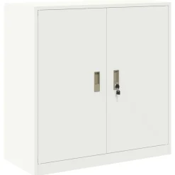 vidaXL Opbergkast 2 st Wit 90 x 40 x 160 cm Staal Vergrendelbaar