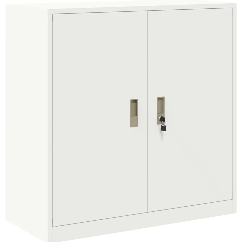 vidaXL Opbergkast 2 st Wit 90 x 40 x 160 cm Staal Vergrendelbaar