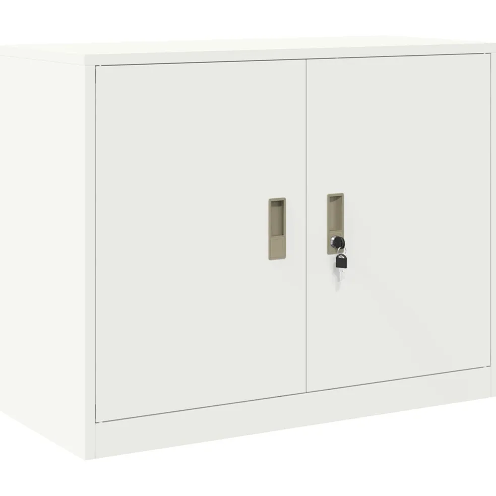 vidaXL Opbergkast 2 st Wit 90 x 40 x 160 cm Staal Vergrendelbaar