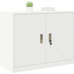vidaXL Opbergkast Wit 90 x 40 x 70 cm Staal