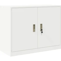 vidaXL Opbergkast Wit 90 x 40 x 70 cm Staal