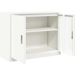 vidaXL Opbergkast Wit 90 x 40 x 70 cm Staal