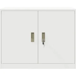 vidaXL Opbergkast Wit 90 x 40 x 70 cm Staal