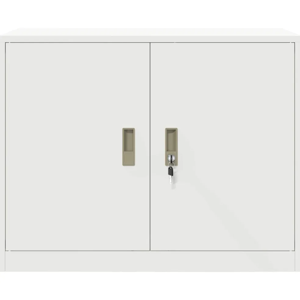 vidaXL Opbergkast Wit 90 x 40 x 70 cm Staal