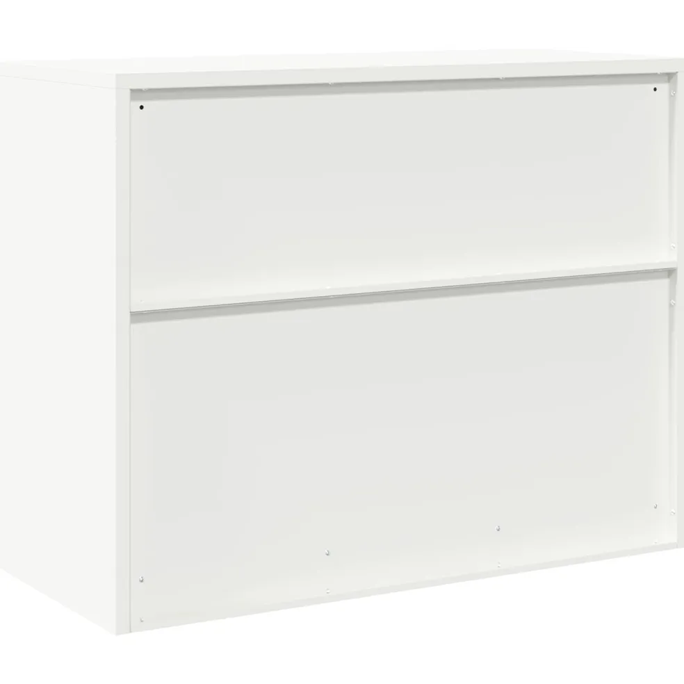 vidaXL Opbergkast Wit 90 x 40 x 70 cm Staal