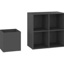 vidaXL Opbergkast 105x35,5x70 cm bewerkt hout grijs