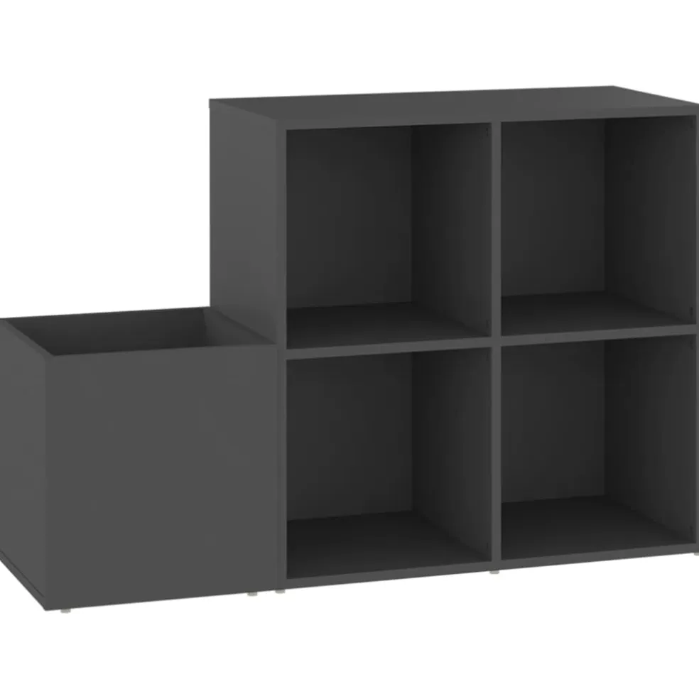 vidaXL Opbergkast 105x35,5x70 cm bewerkt hout grijs