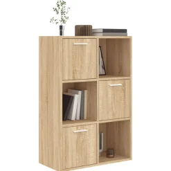 vidaXL Opbergkast 60x29,5x90 cm bewerkt hout sonoma eikenkleurig