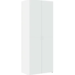 vidaXL Opbergkast 70x42,5x225 cm bewerkt hout wit