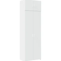 vidaXL Opbergkast 70x42,5x225 cm bewerkt hout wit