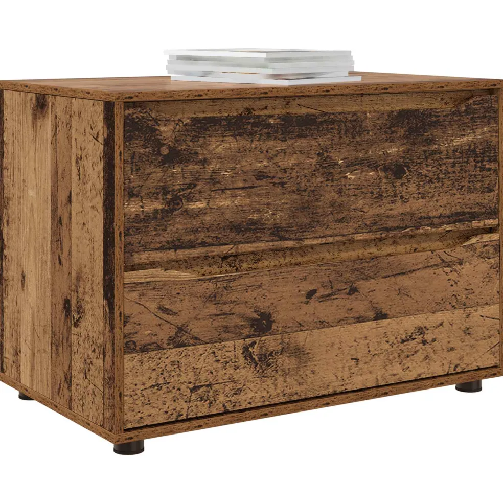 vidaXL Opbergkast 80 x 48 x 57 cm Bewerkt hout Oud Hout