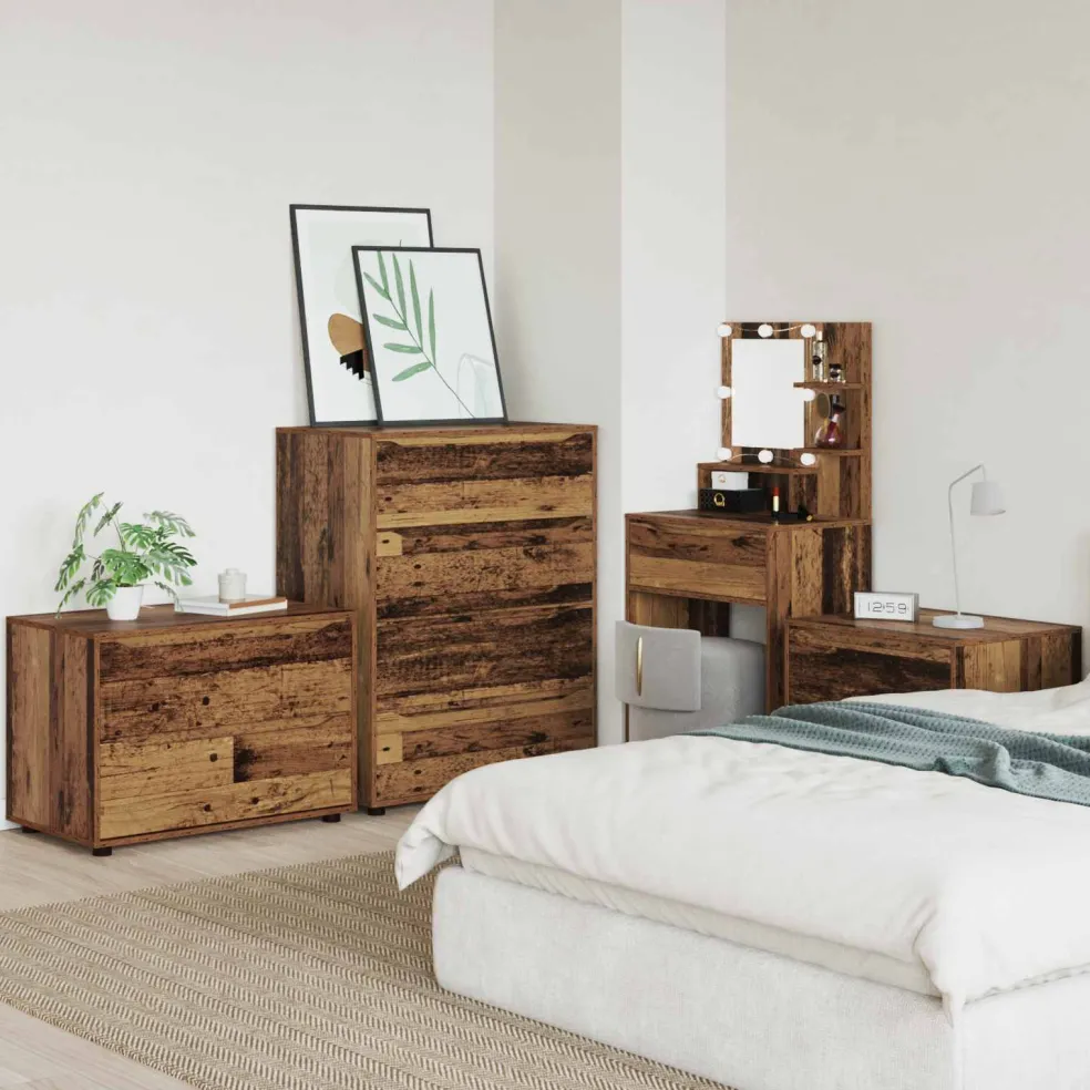 vidaXL Opbergkast 80 x 48 x 57 cm Bewerkt hout Oud Hout