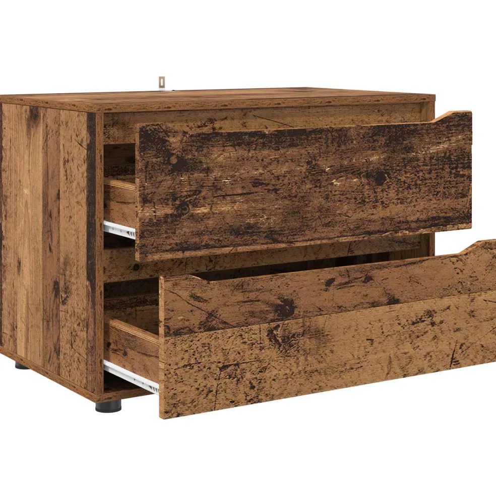 vidaXL Opbergkast 80 x 48 x 57 cm Bewerkt hout Oud Hout