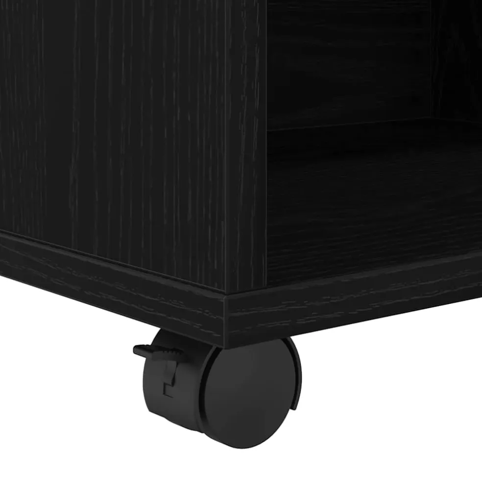 vidaXL Opbergkast 46 x 36 x 59 cm Bewerkt hout Zwart Eiken