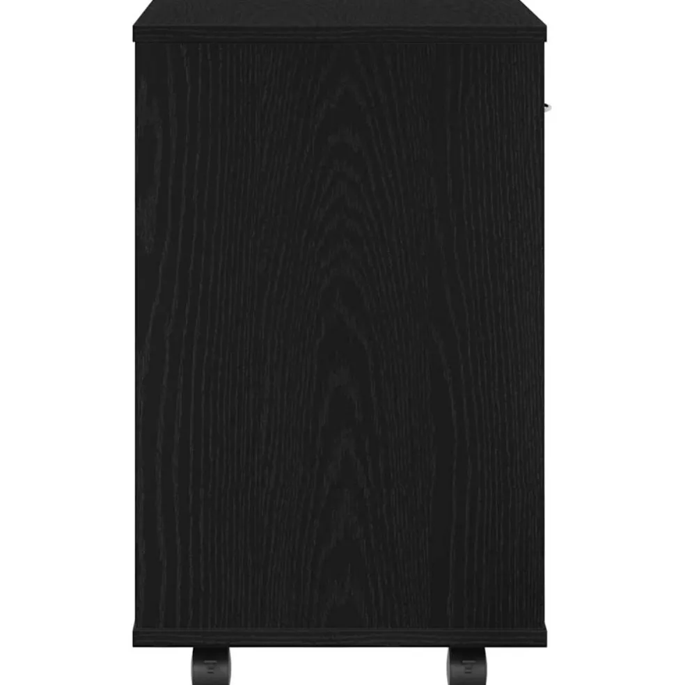 vidaXL Opbergkast 46 x 36 x 59 cm Bewerkt hout Zwart Eiken