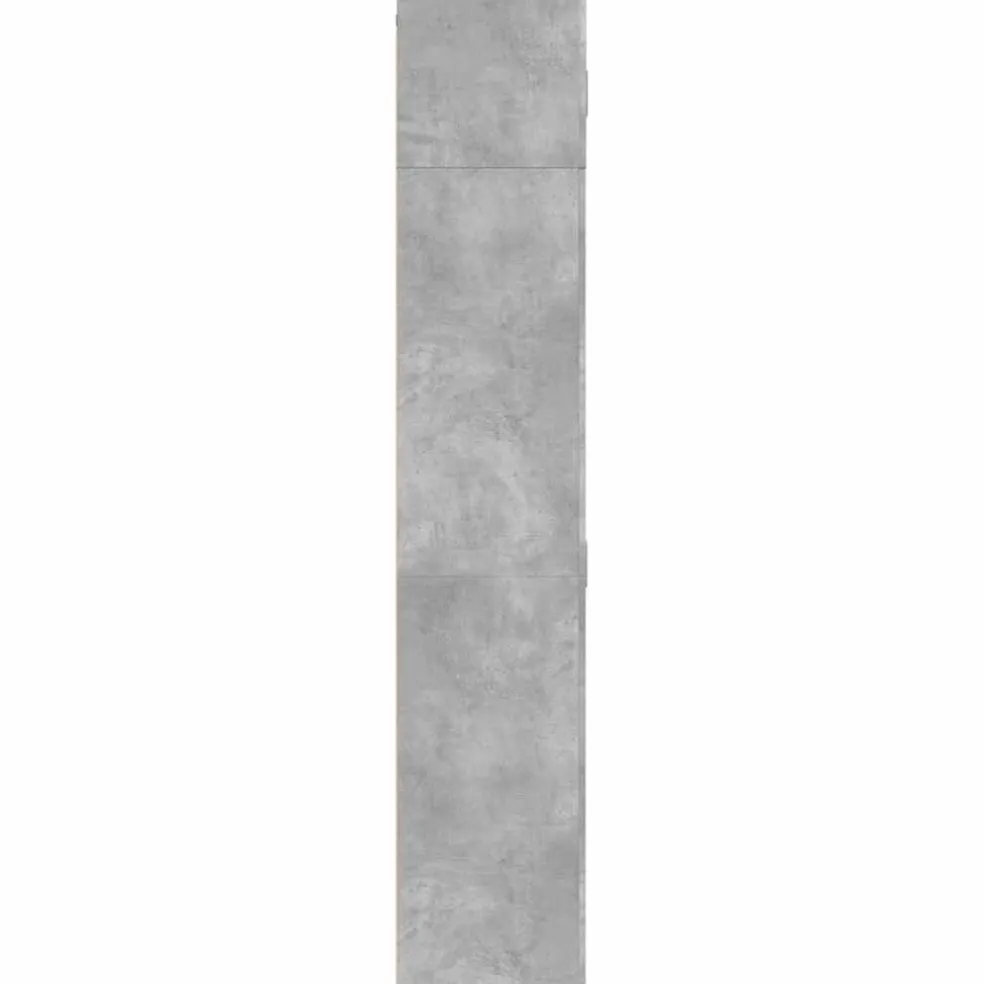 vidaXL Opbergkast 70x42,5x225 cm bewerkt hout betongrijs