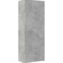 vidaXL Opbergkast 70x42,5x225 cm bewerkt hout betongrijs